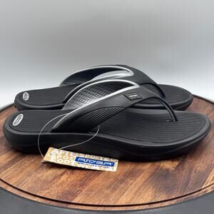 RIDER After Sports Silver/Black Flip Flops Sandals Men's Size 10 New With Tag!